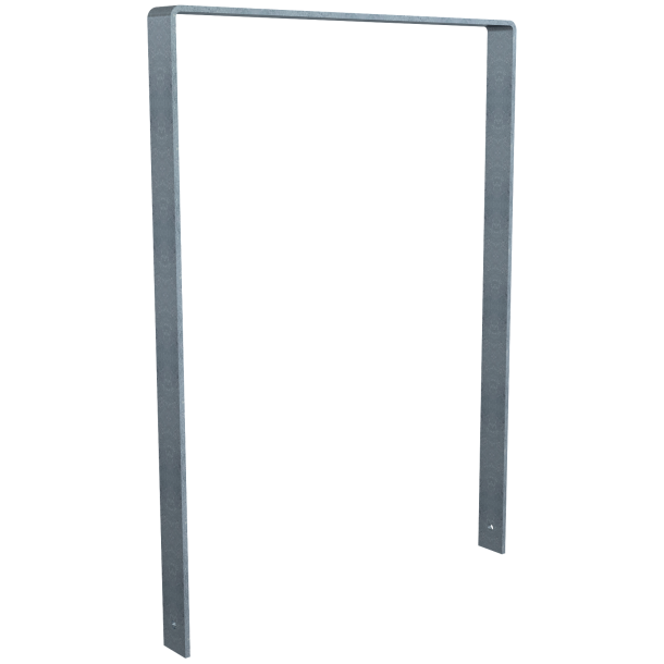 Leaning bracket made of flat steel | 70 x 70 mm | for setting in concrete, without crossbar | width: 800mm | hot-dip galvanized